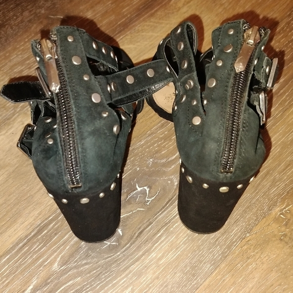 Sam Edelman Black Strappy Rhinestone Heels - Picture 5 of 6